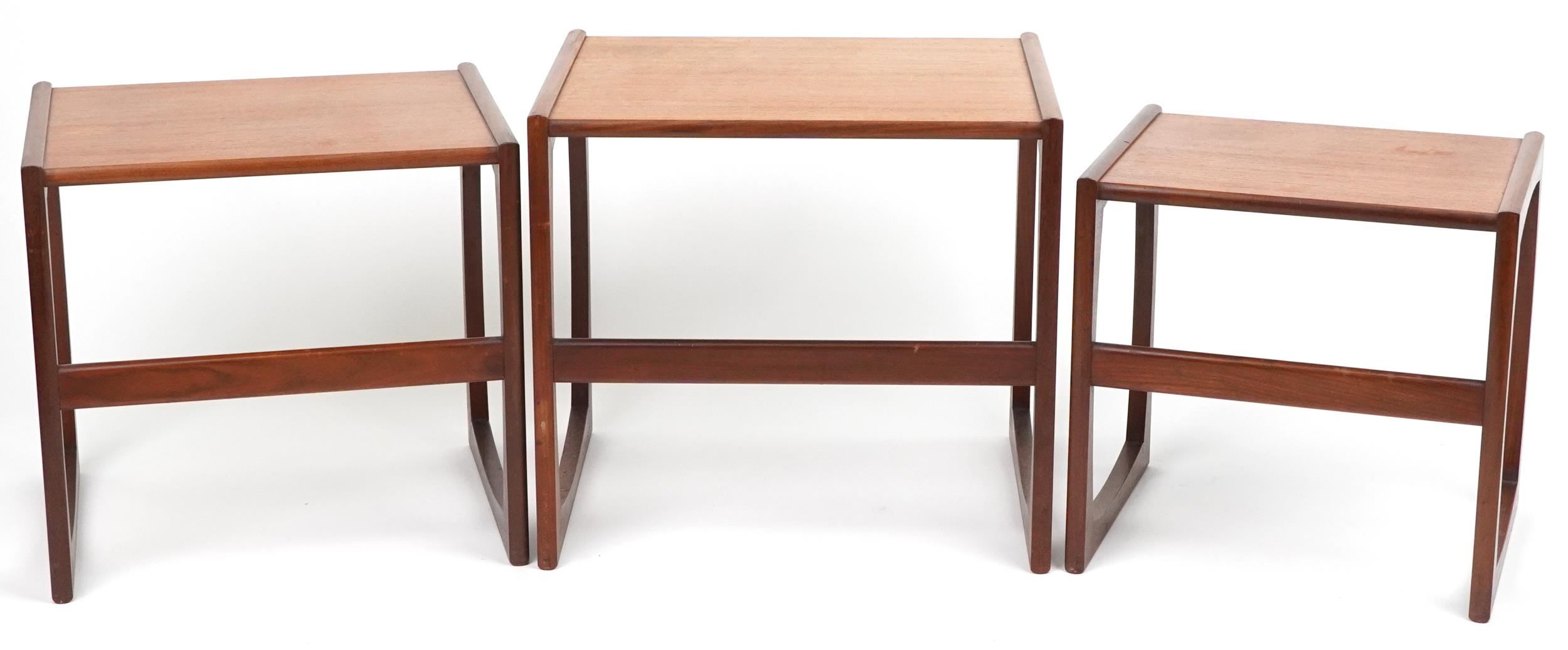 G Plan, Mid century nest of three teak occasional tables, the largest 48.5cm H x 53.5cm W x 43cm D - Image 4 of 6