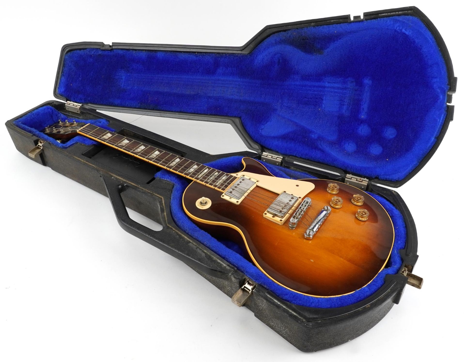 1980s Gibson Les Paul six string electric guitar with Gibson protective case, serial number - Image 9 of 10