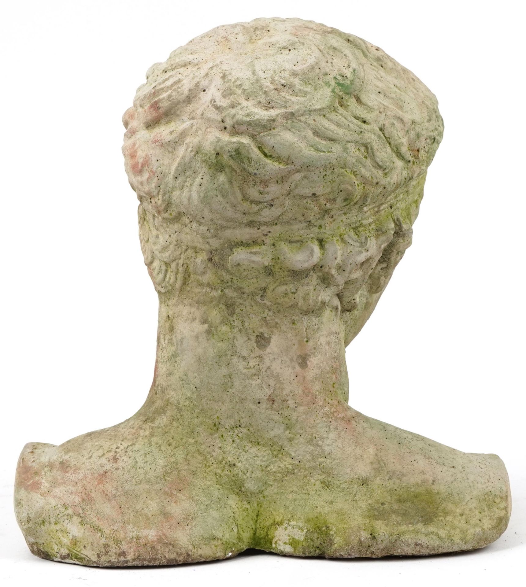 Classical garden stoneware bust of Diadoumenos - Image 3 of 3