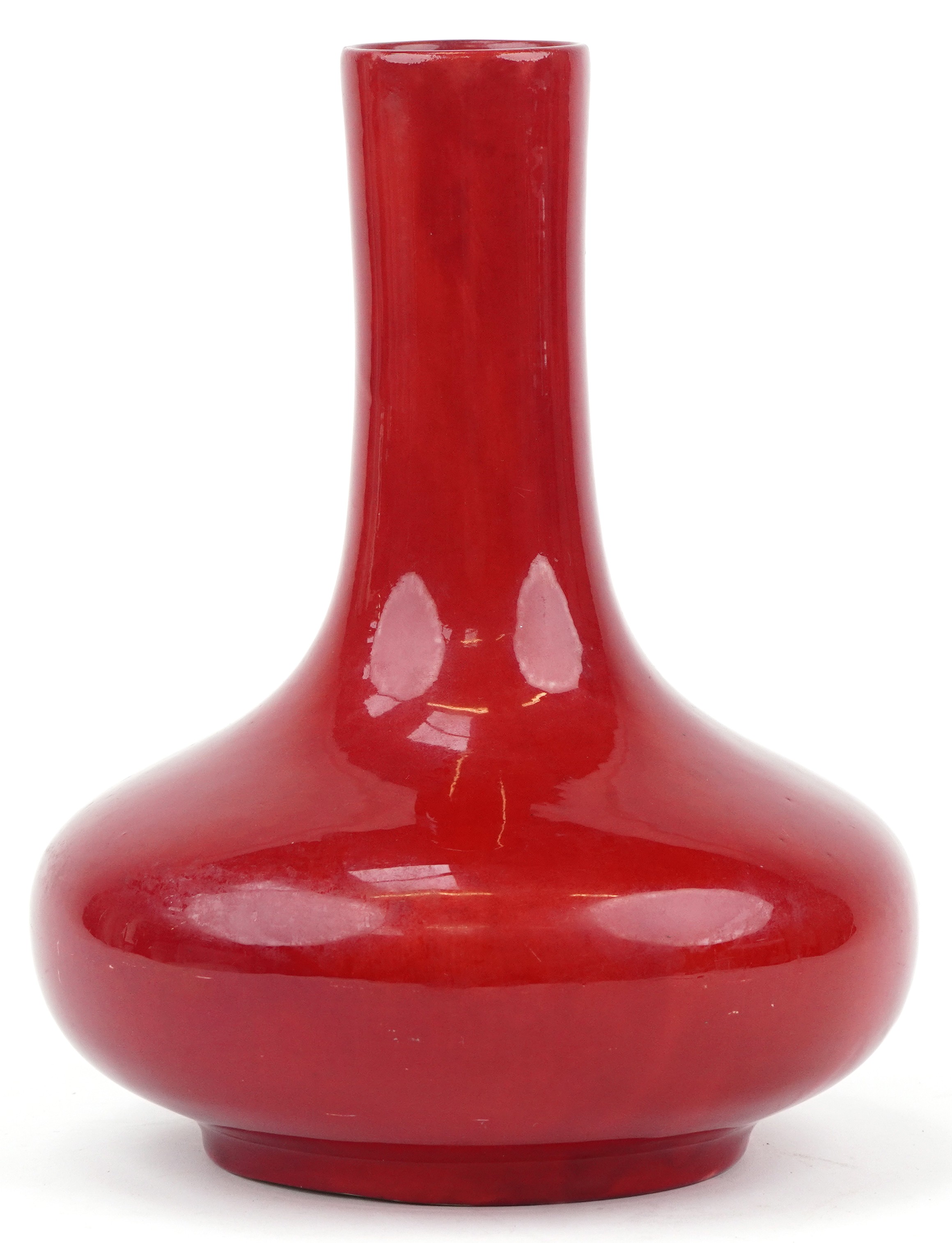 Large Bernard Moore red flambe vase, inscribed BM England to the base, 26.5cm high - Image 2 of 5