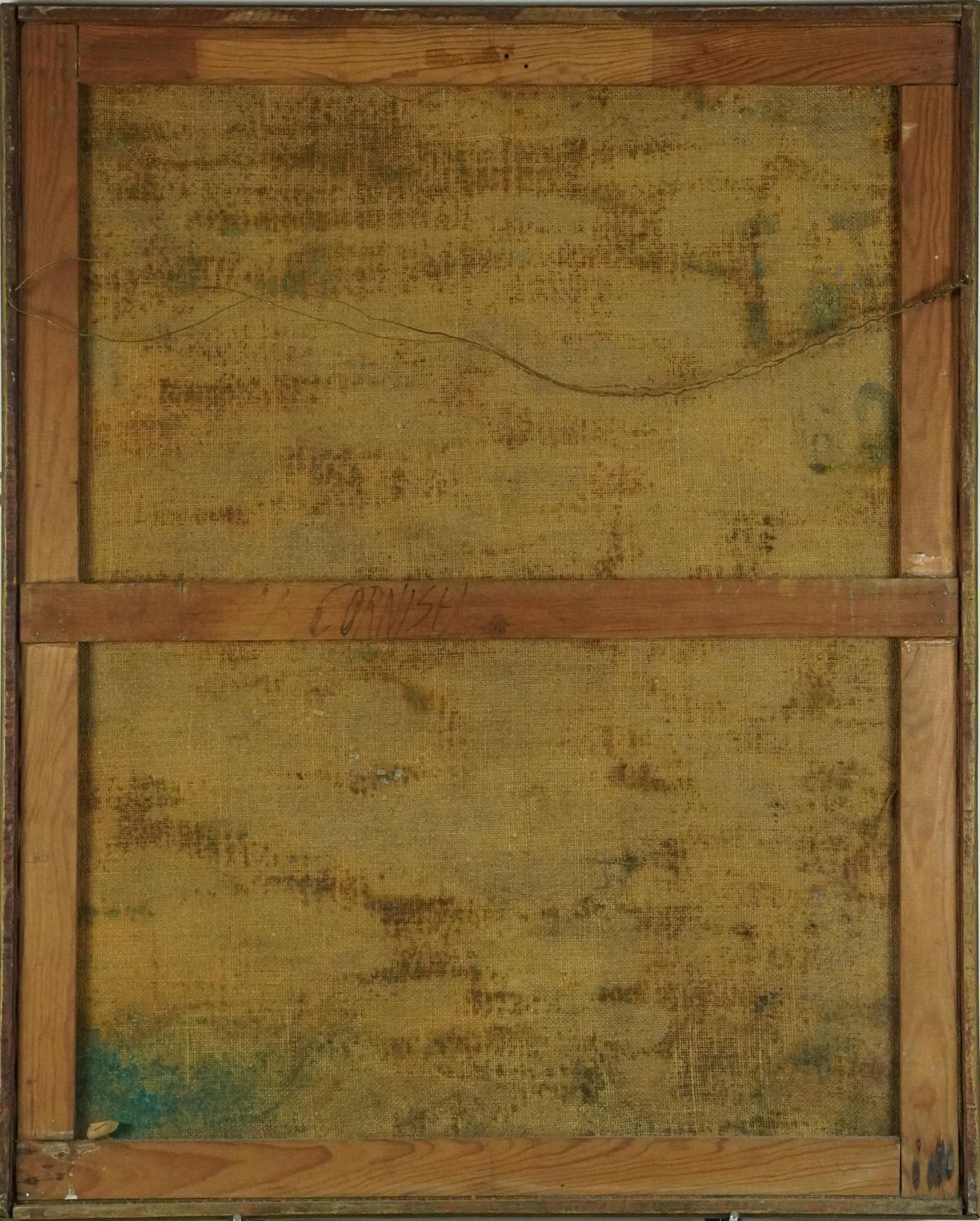 Attributed to Norman Cornish - Street life, post-war British oil on canvas, inscribed verso, framed, - Bild 4 aus 5