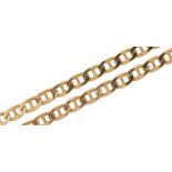 Continental 9ct gold mariner link necklace, 45cm in length, 3.5g