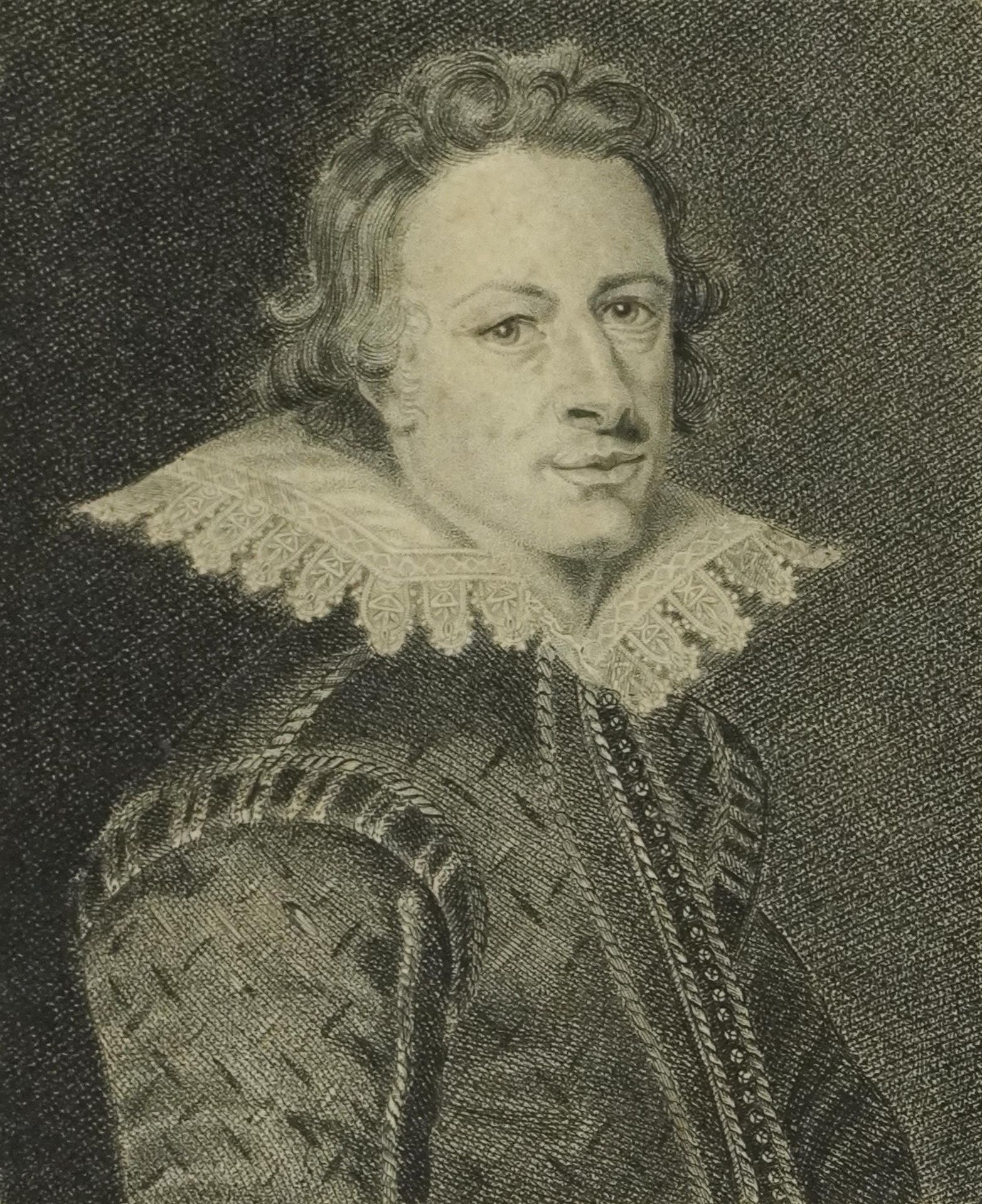 Head and shoulders portrait of Scottish poet and historian William Drummond of Hawthornden, 18th