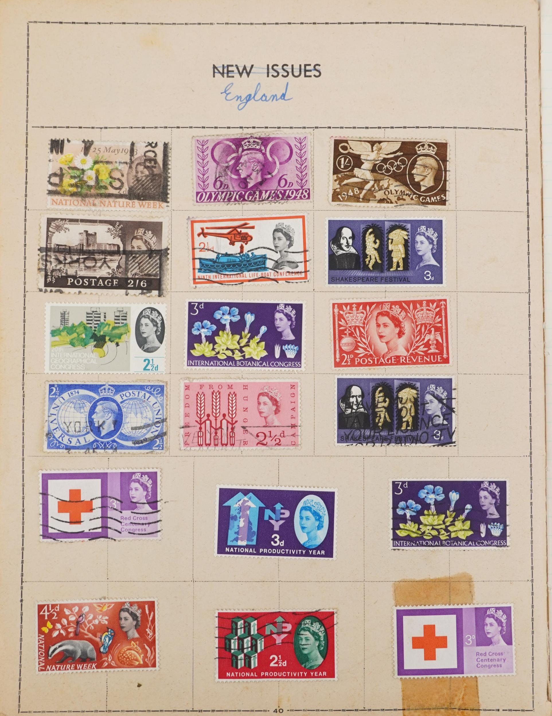 Extensive collection of British and world stamps, predominantly arranged on sheets, including China - Image 10 of 14