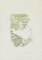 Galindo - Abstract composition, European school pencil signed etching inscribed P A to the mount,