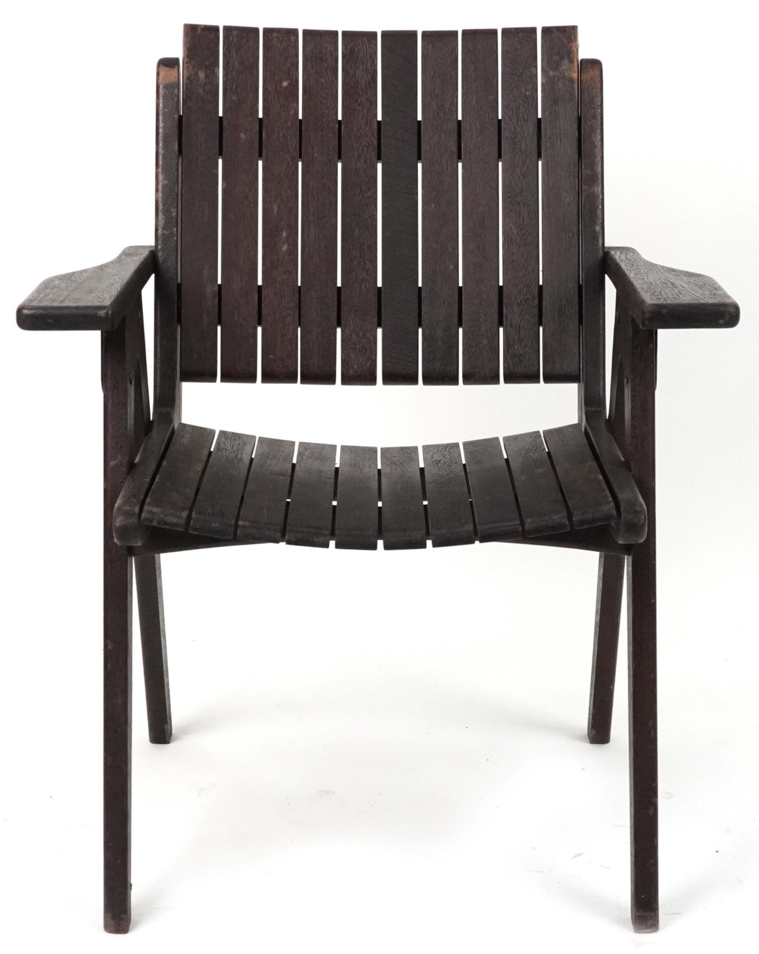 Autoban, stained teak slice chair, 81cm high - Bild 2 aus 5