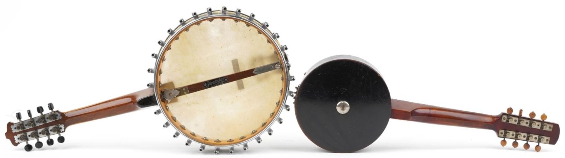 Two vintage eight string musical instruments comprising a Windsor Premier Banjolin model 1 with - Bild 4 aus 6