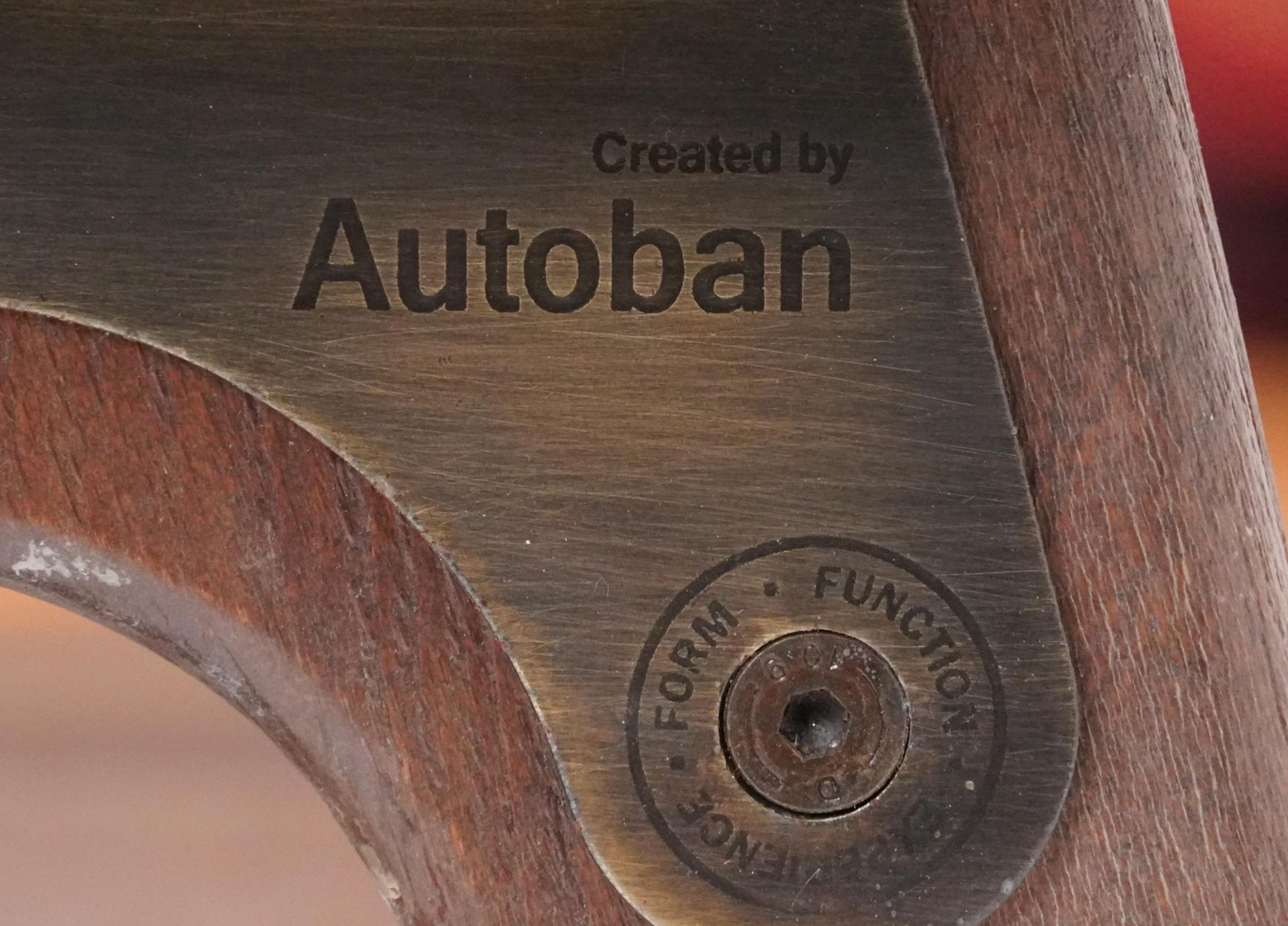 Autoban, stained teak slice chair, 81cm high - Bild 5 aus 5
