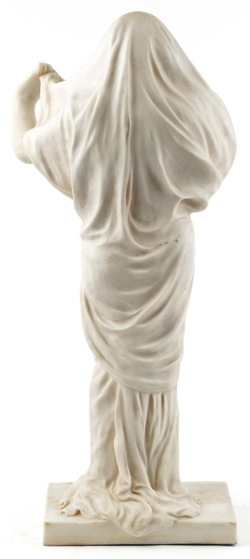 After Louis-Ernest Barrias, large patinated parian style statuette of a semi nude Art Nouveau - Bild 3 aus 4