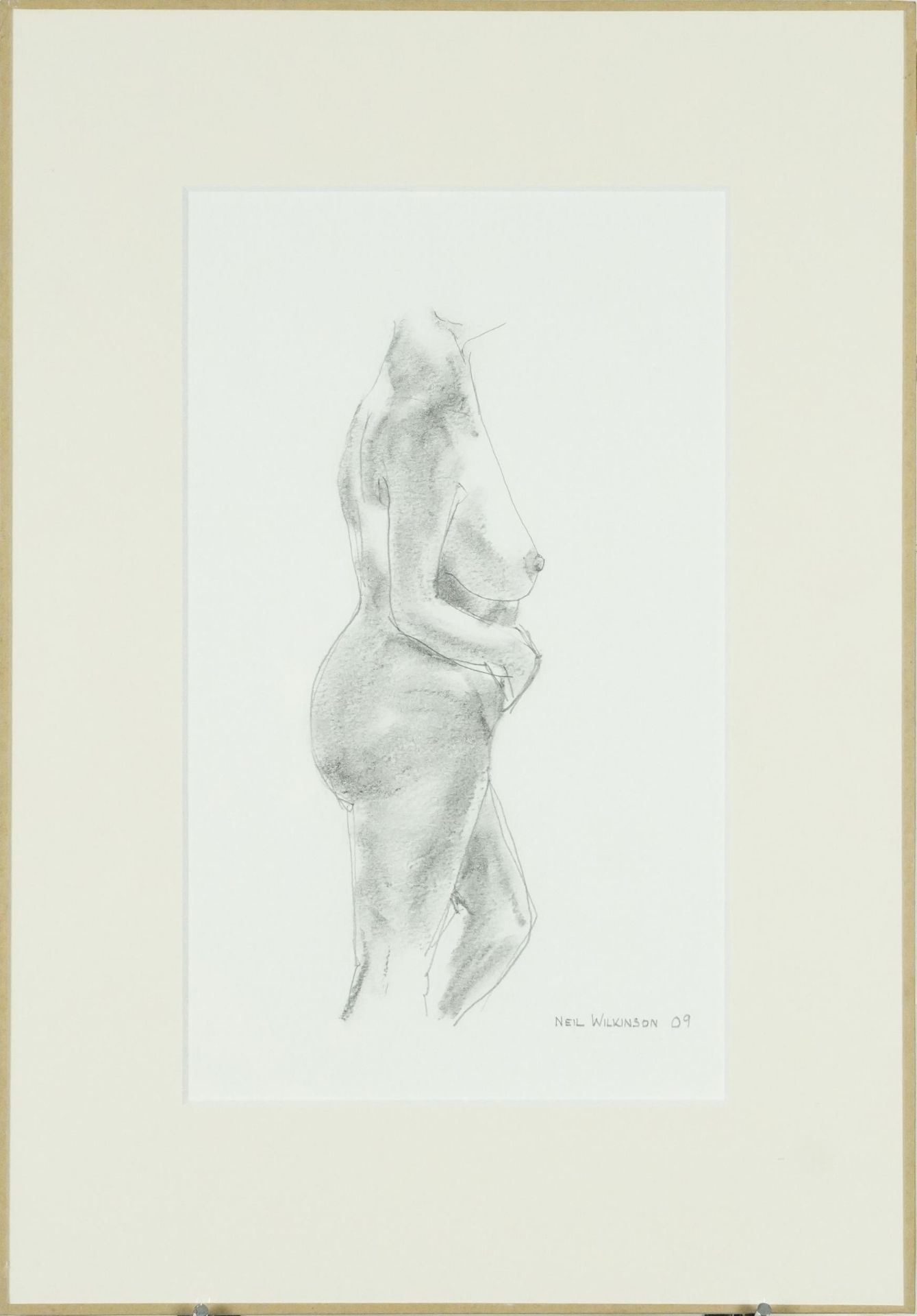 Neil Wilkinson - Nude females, three mixed medias, each mounted, one framed and glazed, the - Bild 3 aus 13