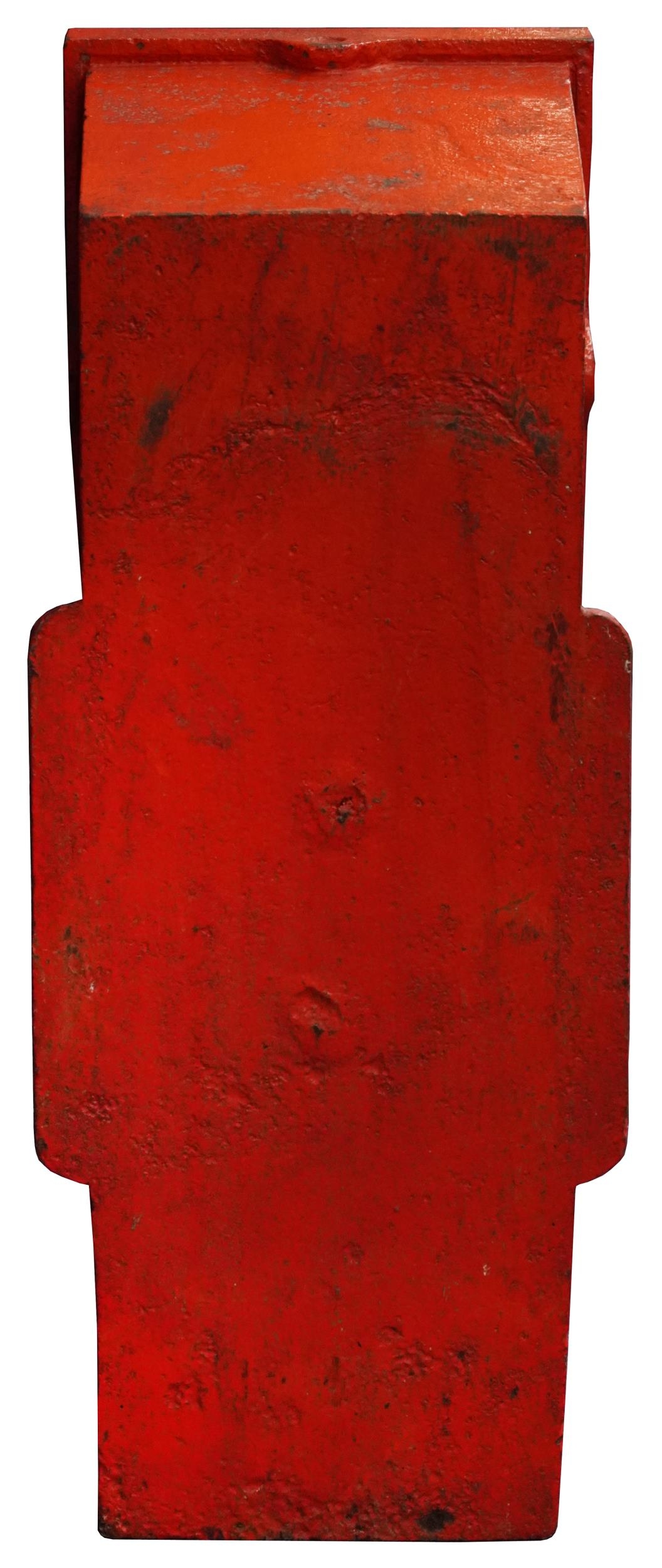 Edward VII red painted cast iron Post Office box, 72cm high - Image 3 of 3