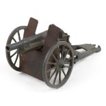 Vintage Britains diecast Howitzer gun, 13cm in length