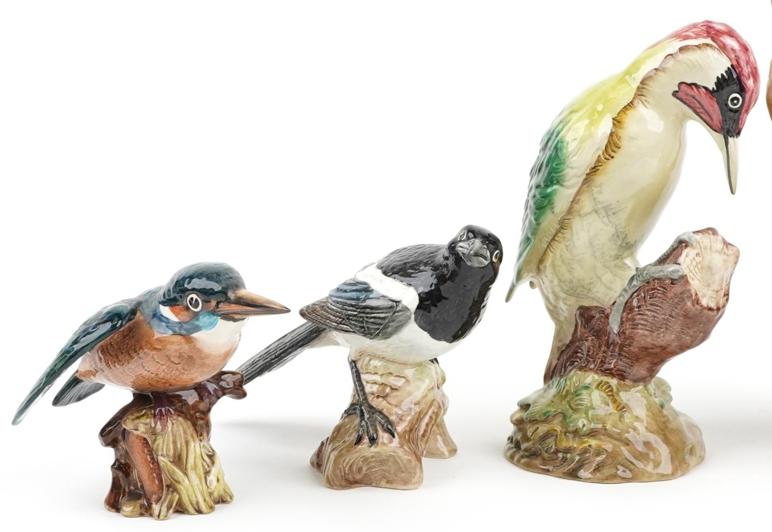 Six Beswick birds including Golden Eagle and Woodpecker, the largest 26cm high - Image 2 of 5