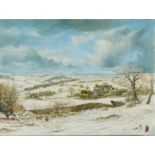 Brian Tovey 1979 - Winter landscape with workhorse near Winchcombe, Gloucestershire, contemporary