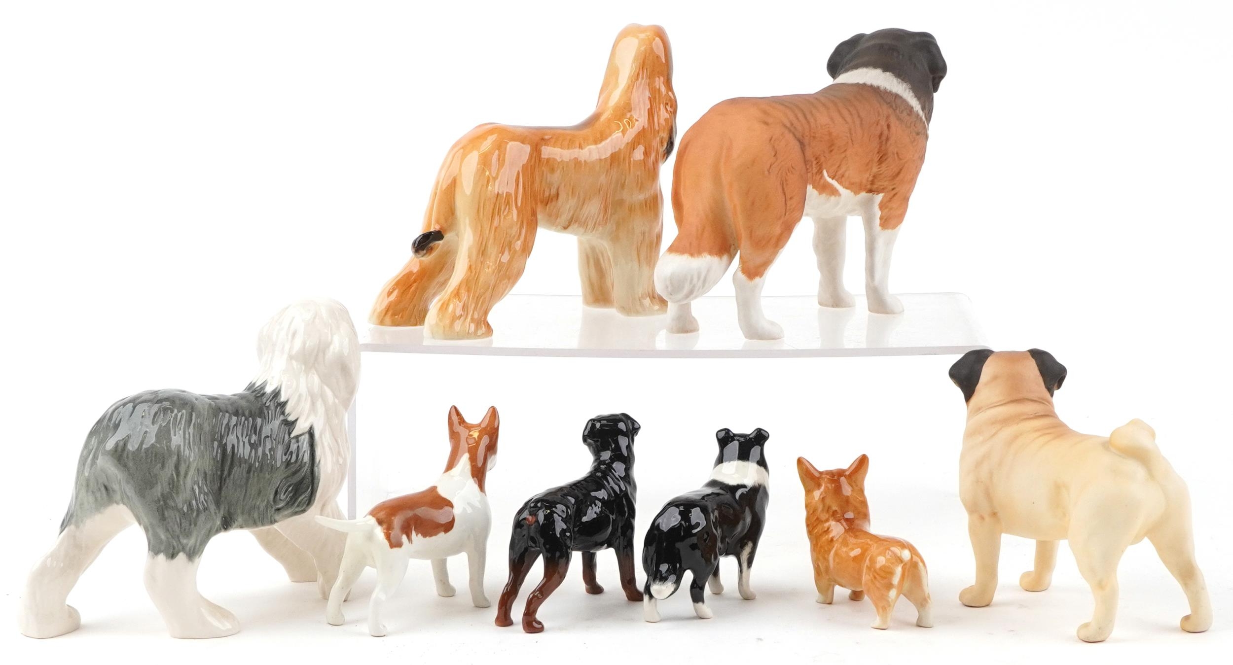 Eight Beswick collectable dogs including Hajubah of Davlen, St Bernard with matte glaze and CH - Image 2 of 5