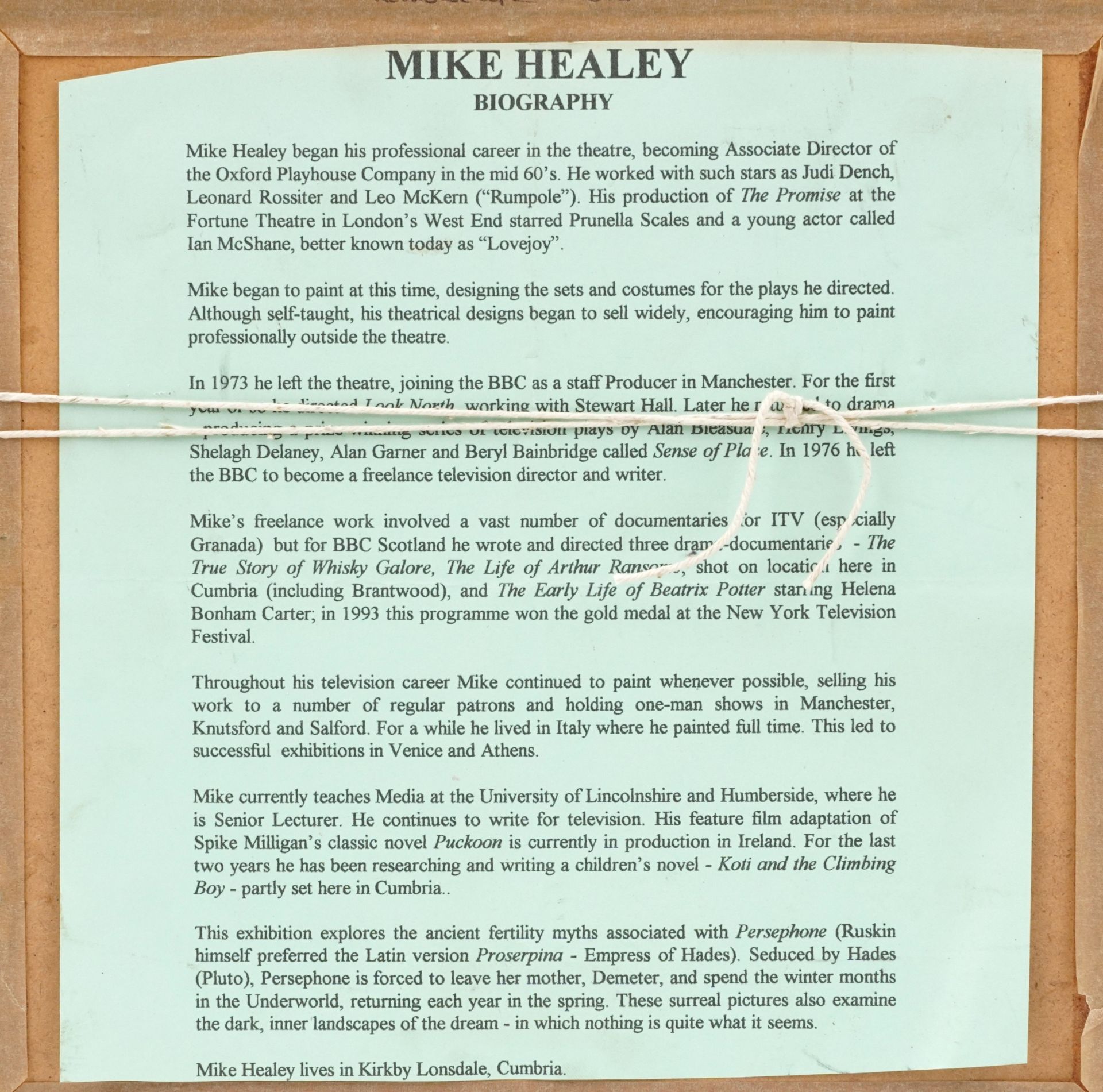 Mike Healey - Green Landscape Number 1 and Number 2, pair of mixed medias, each with details and - Image 6 of 11