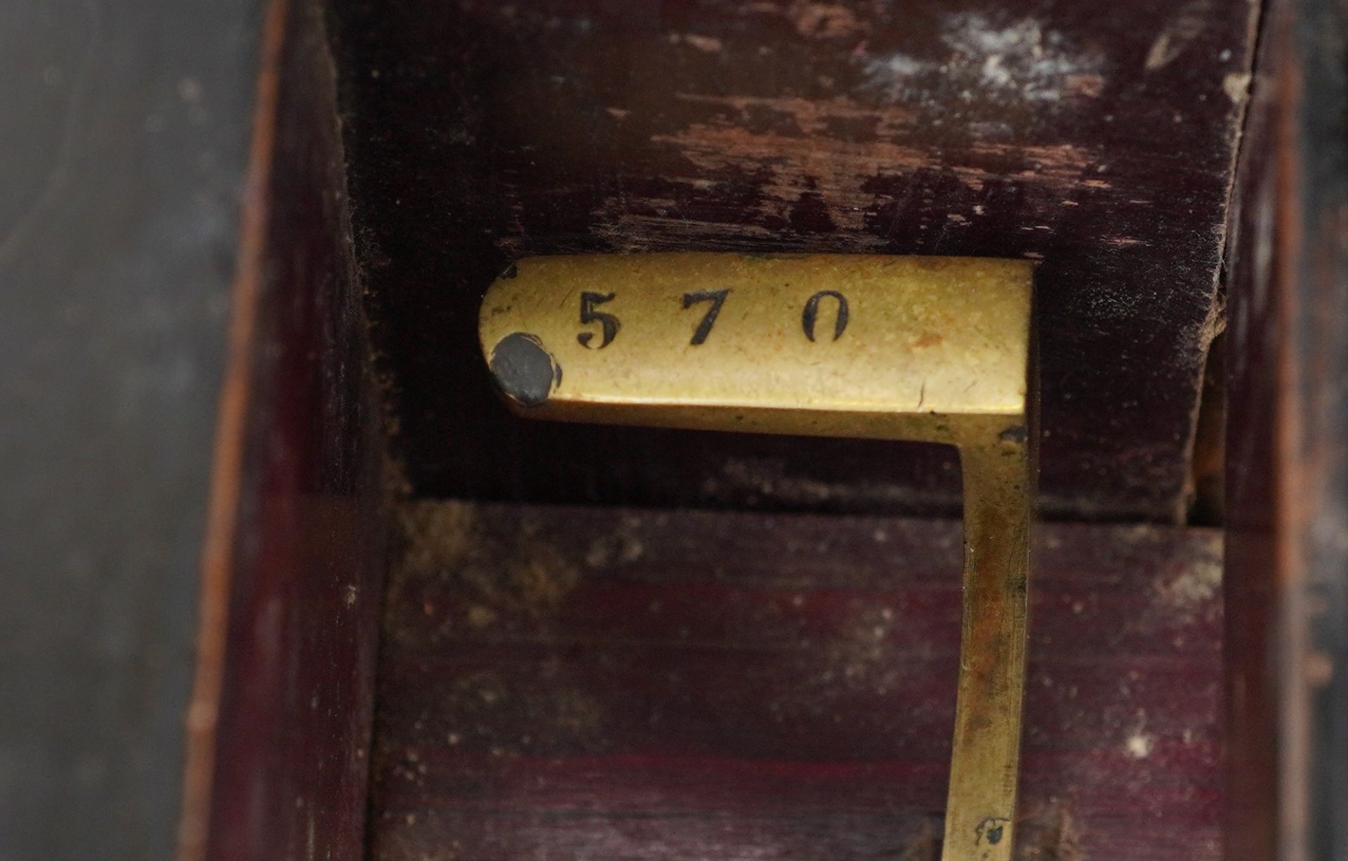 19th century Swiss inlaid rosewood and ebonised music box having a 13 inch brass cylinder playing on - Image 3 of 7