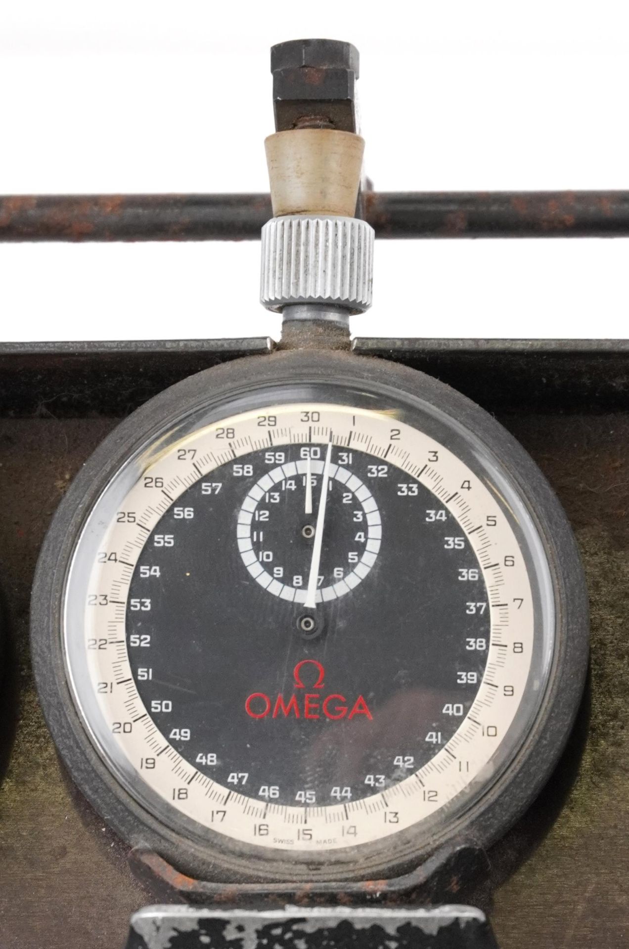 1960s Le Mans interest Heuer Timekeeper's clipboard mounted with three Omega stopwatches and Max - Bild 4 aus 7