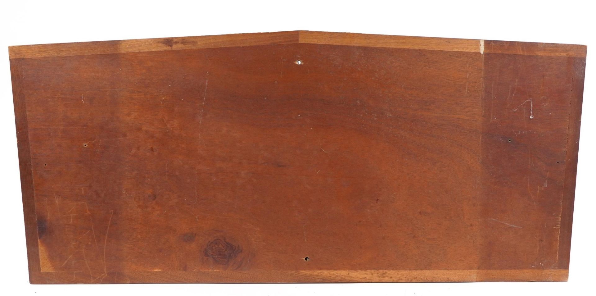 Mid 20th century mahogany snooker scoreboard with brass rails, 95cm x 43cm - Image 2 of 2
