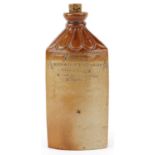 Victorian stoneware wine or spirit advertising flask impressed J Pointer Wine & Spirit Merchant