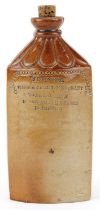 Victorian stoneware wine or spirit advertising flask impressed J Pointer Wine & Spirit Merchant