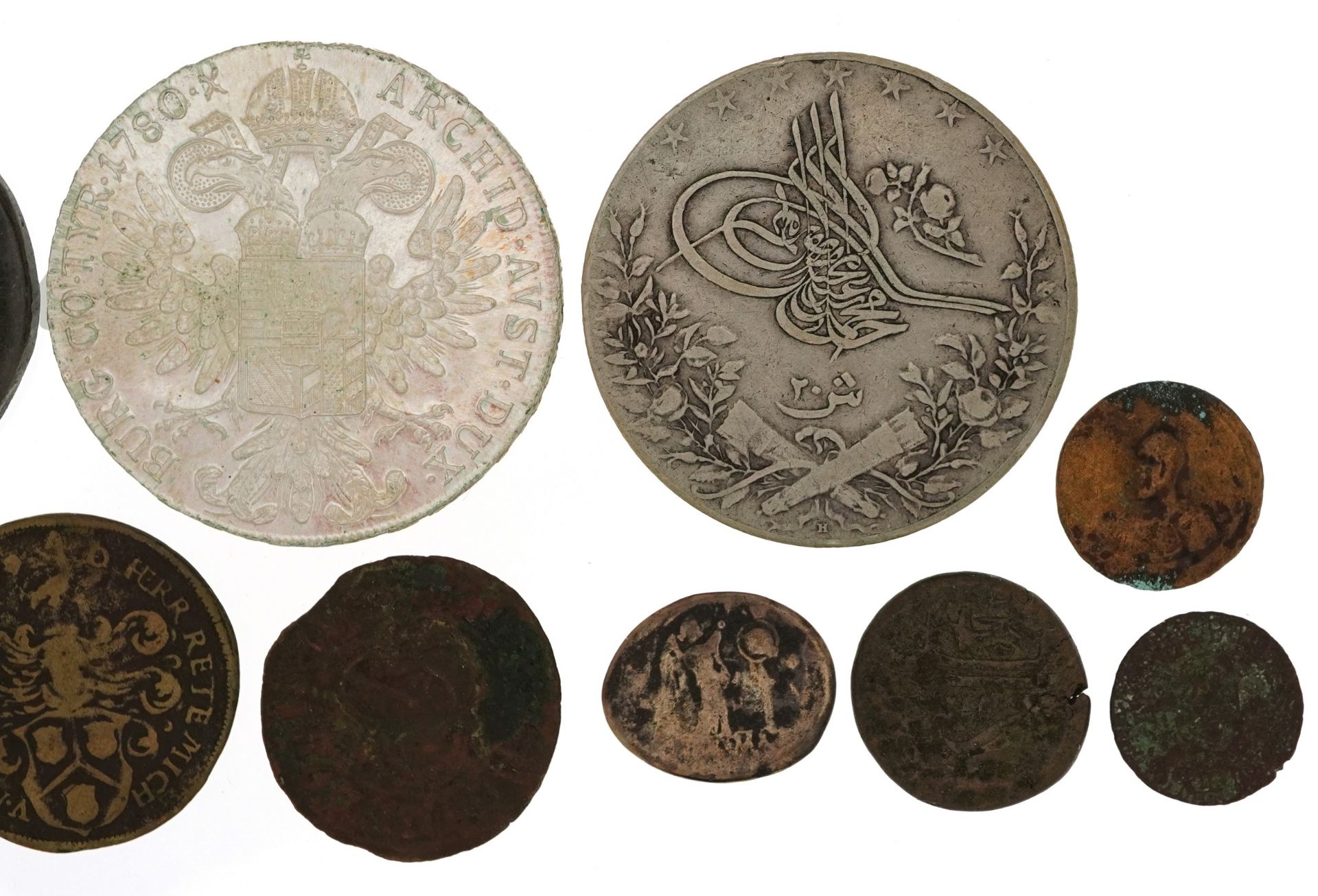 Antiquarian, Roman, hammered silver and world coinage including re-struck silver Maria Theresa - Image 3 of 6