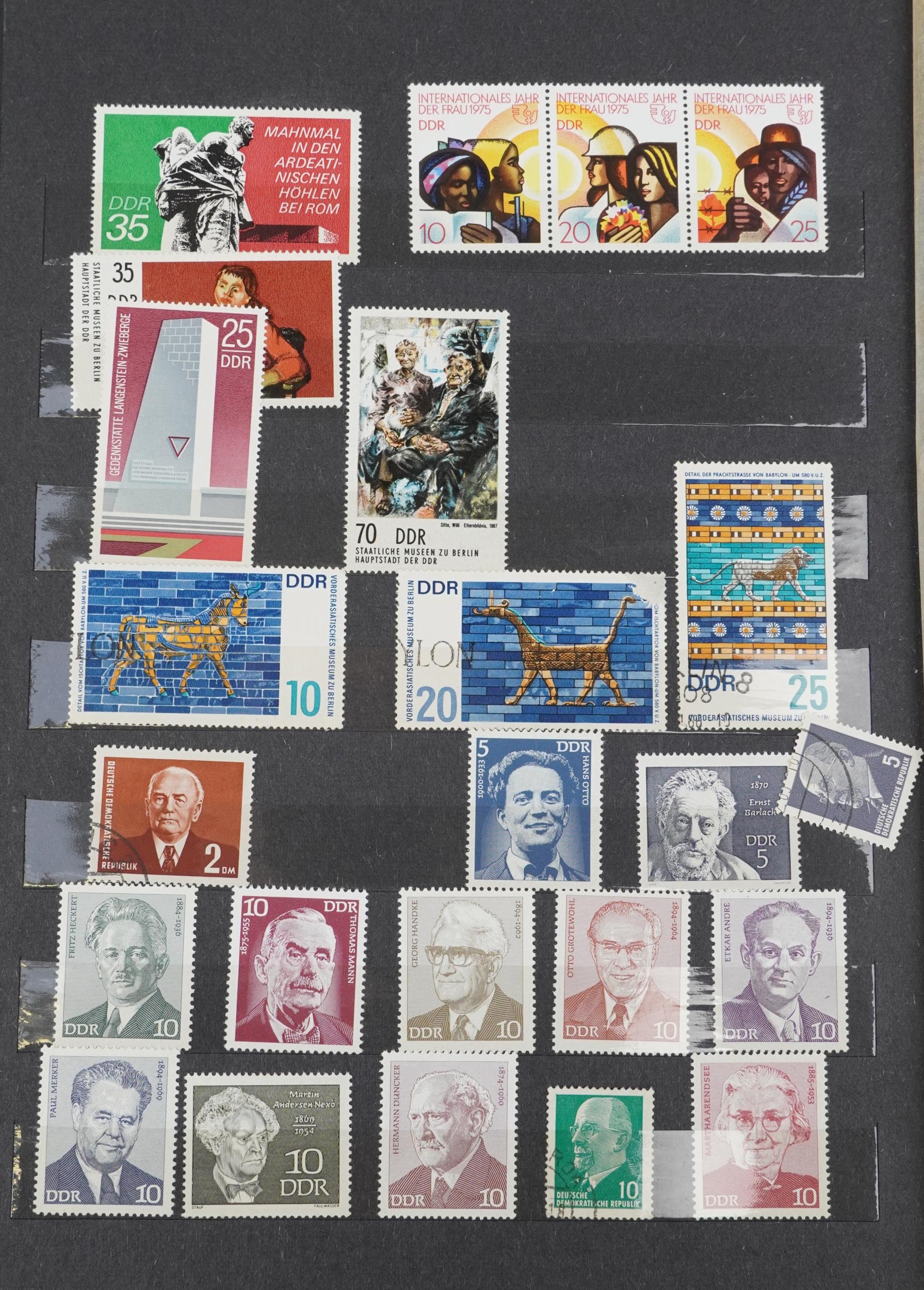 Collection of predominantly European stamps arranged in four albums or stock books - Image 8 of 8