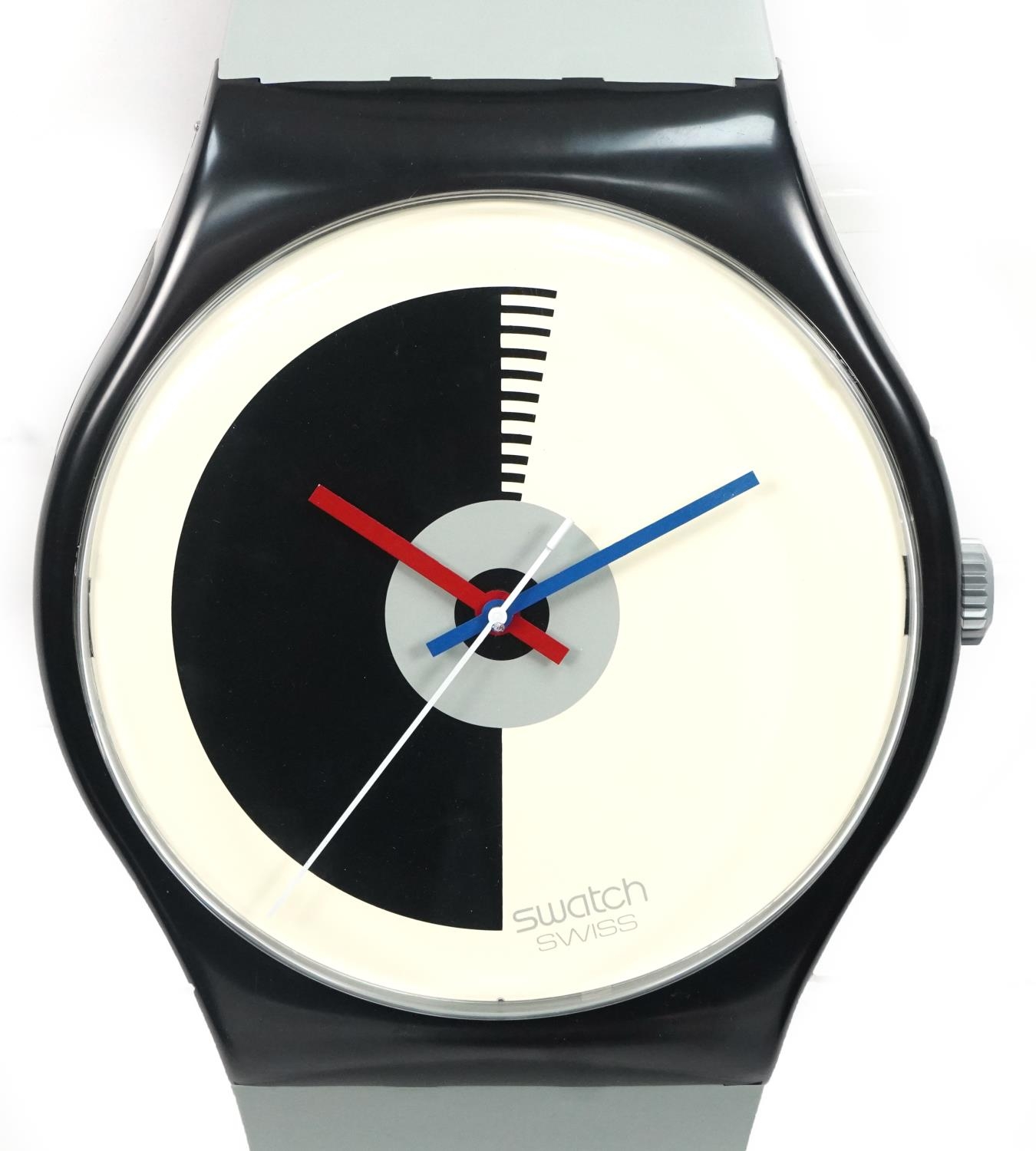 1980s Maxi-Swatch wall clock in the form of a Swatch wristwatch with box, 212cm high - Image 2 of 5