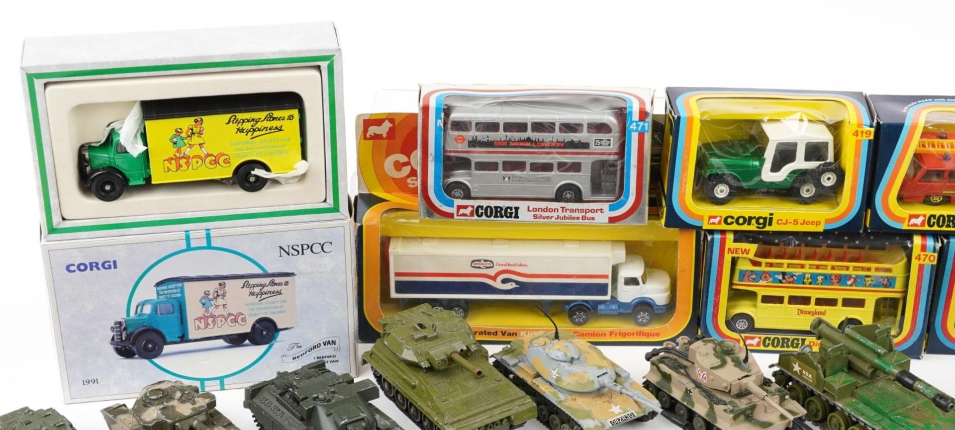 Vintage and later diecast vehicles, some with boxes including Corgi advertising and Dinky army - Image 2 of 5