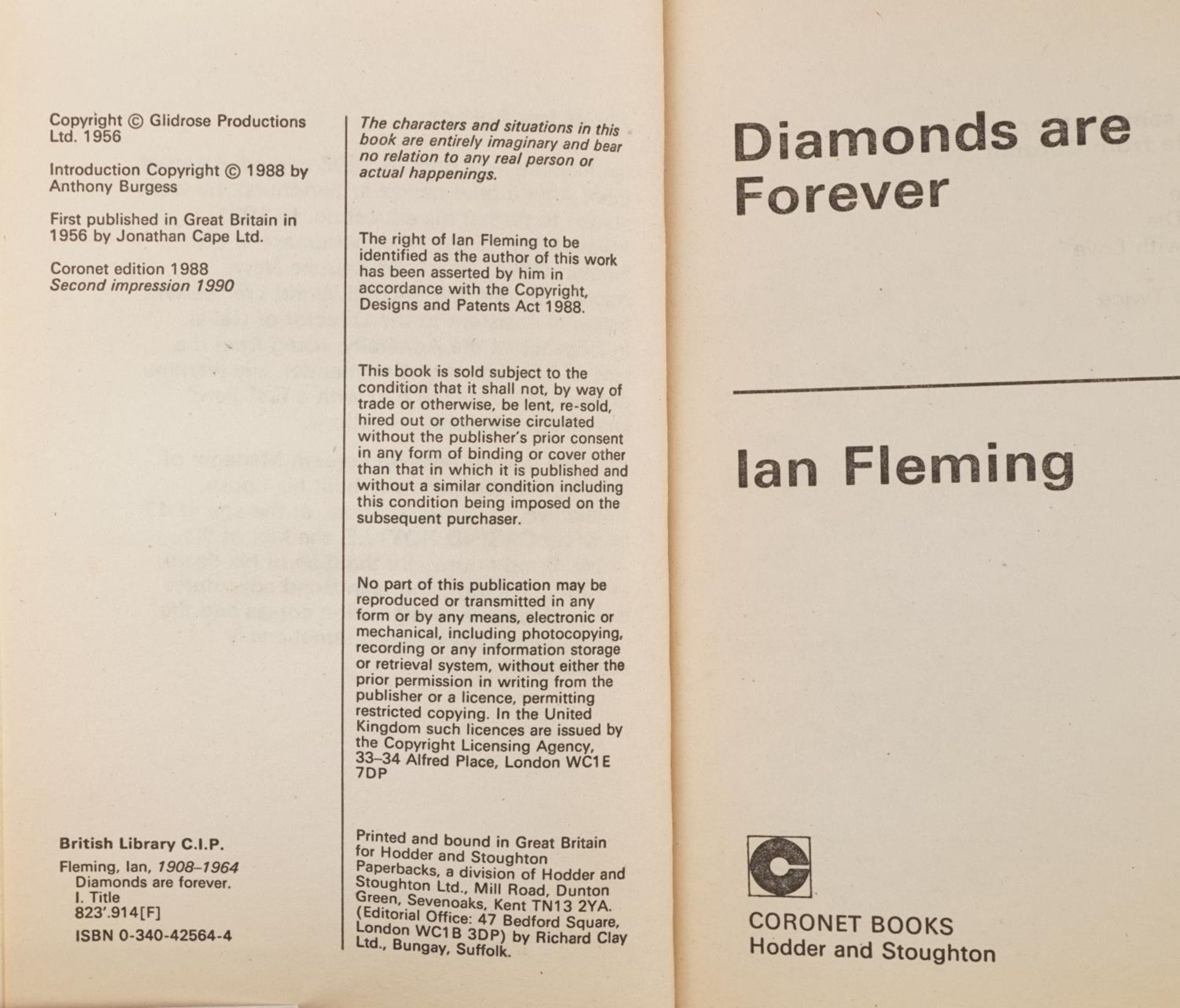 Three Ian Fleming James Bond Coronet Edition soft back books with prefaces by Anthony Burgess, - Bild 2 aus 3