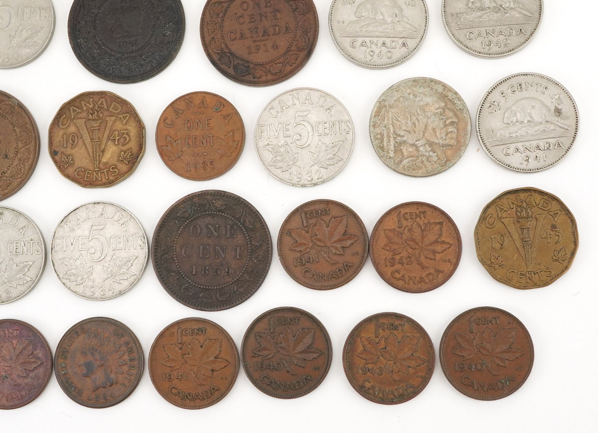 Early 19th century and later Canadian coinage and tokens including Nova Scotia one penny tokens, - Image 10 of 20