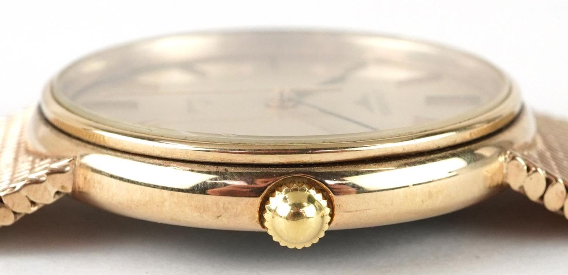 Longines, gentlemen's 9ct gold Longines quartz wristwatch with date aperture on a 9ct gold mesh link - Bild 9 aus 11