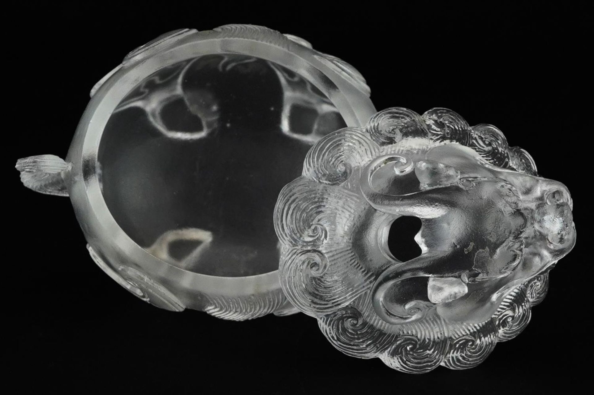 Chinese crystal censer and cover in the form of a qilin, 8.5cm in length - Bild 6 aus 7