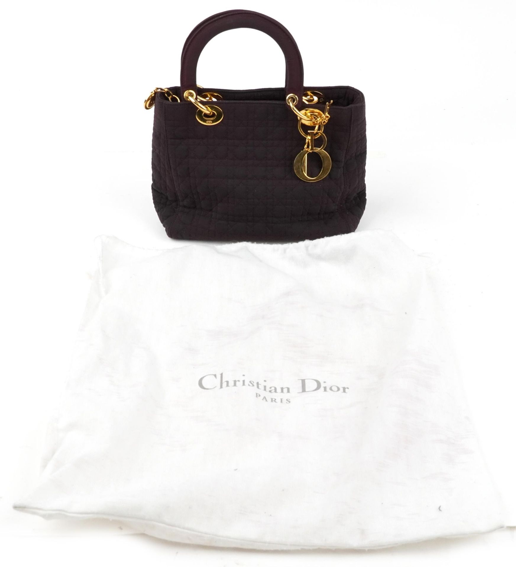 Christian Dior Cannage handbag with dust bag, 26cm wide - Bild 2 aus 4