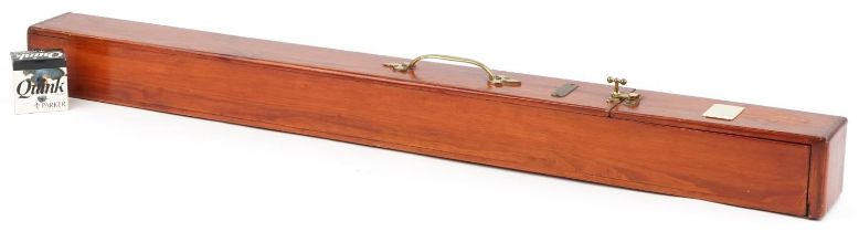 Parker Pen Salesman stained wood container for Quink ink, The Original Bung Box Company plaque to