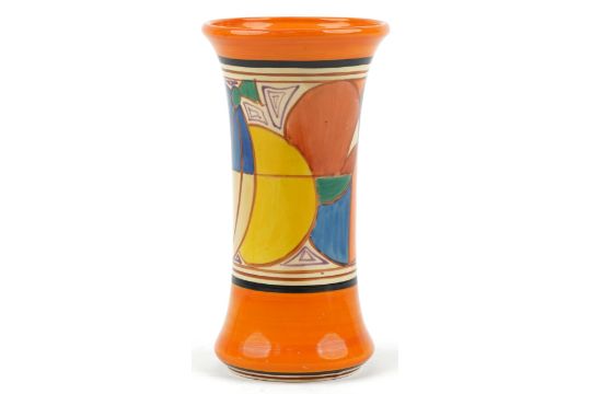 Clarice Cliff, Art Deco Fantastique Bizarre vase hand painted in the melon pattern, numbered 205 - Bild 4 aus 7