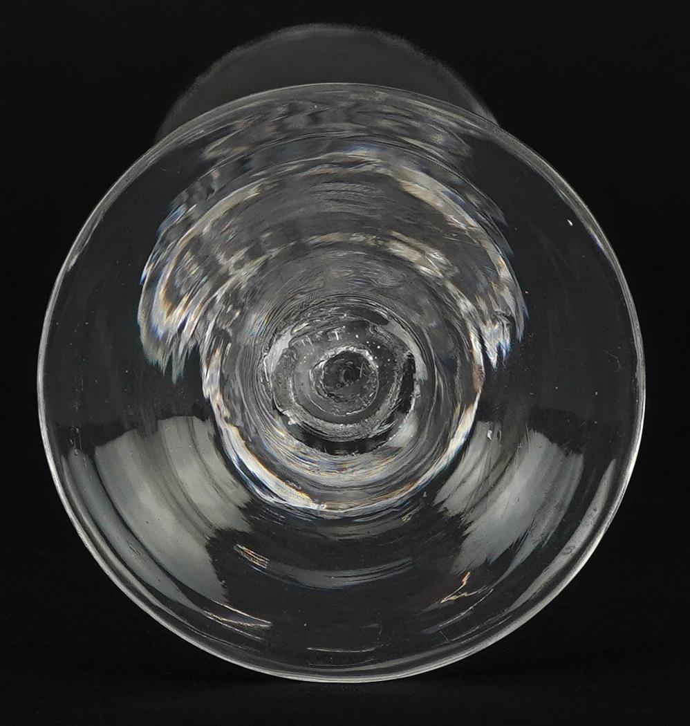 18th century double knop wine glass with air twist stem, 15.5cm high - Image 4 of 4