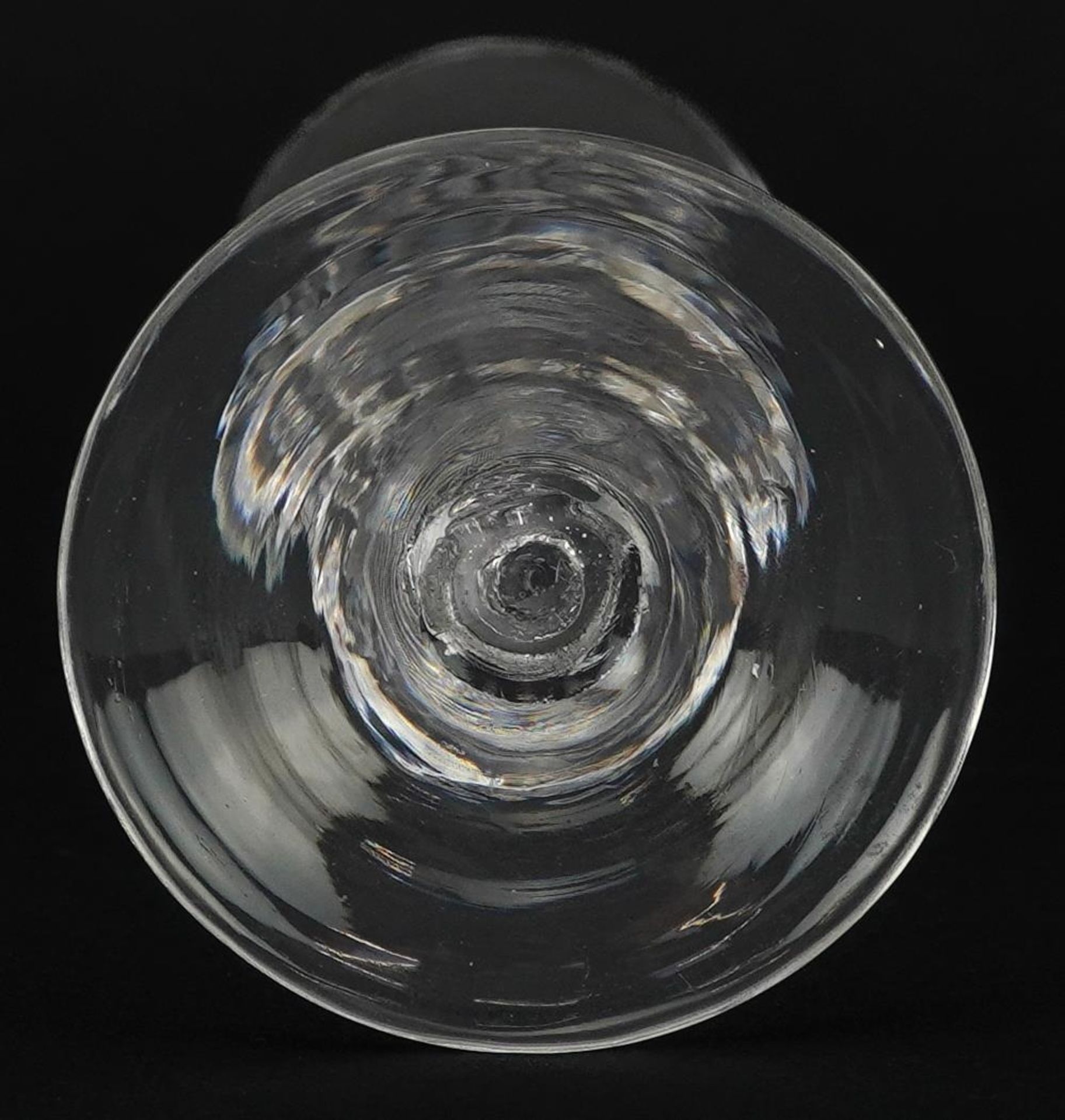 18th century double knop wine glass with air twist stem, 15.5cm high - Bild 4 aus 4
