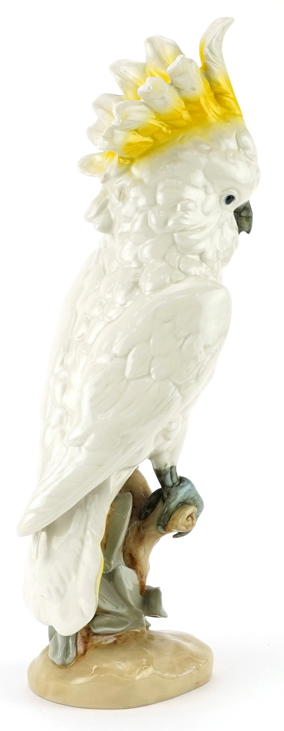 Royal Dux, Czechoslovakian Art Nouveau cockatoo, numbered 402 51 to the base, 41cm high - Image 2 of 4