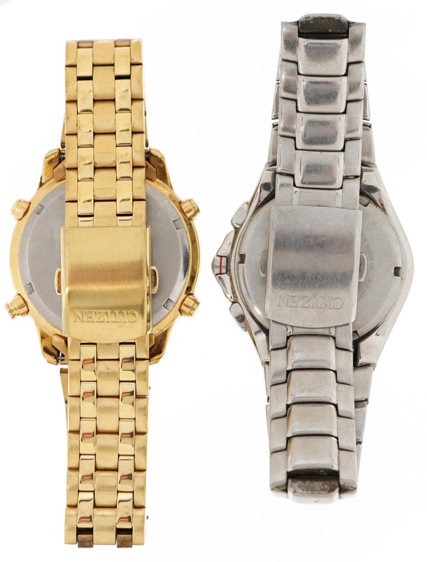 Citizen, two gentlemen's chronograph wristwatches comprising Citizen Eco Drive WR100 and Citizen - Bild 3 aus 5