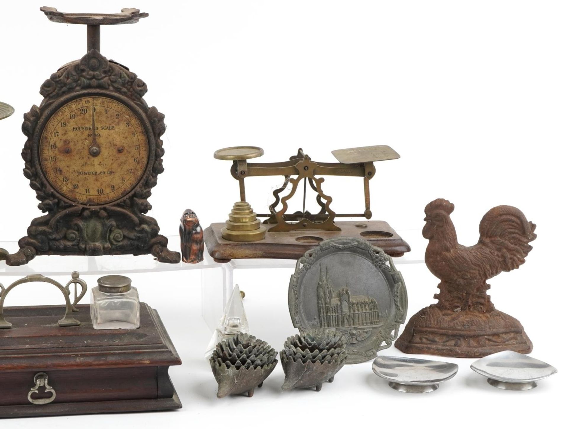 19th century and later sundry items including a Venetian style centrepiece with dolphin supports, - Image 3 of 3