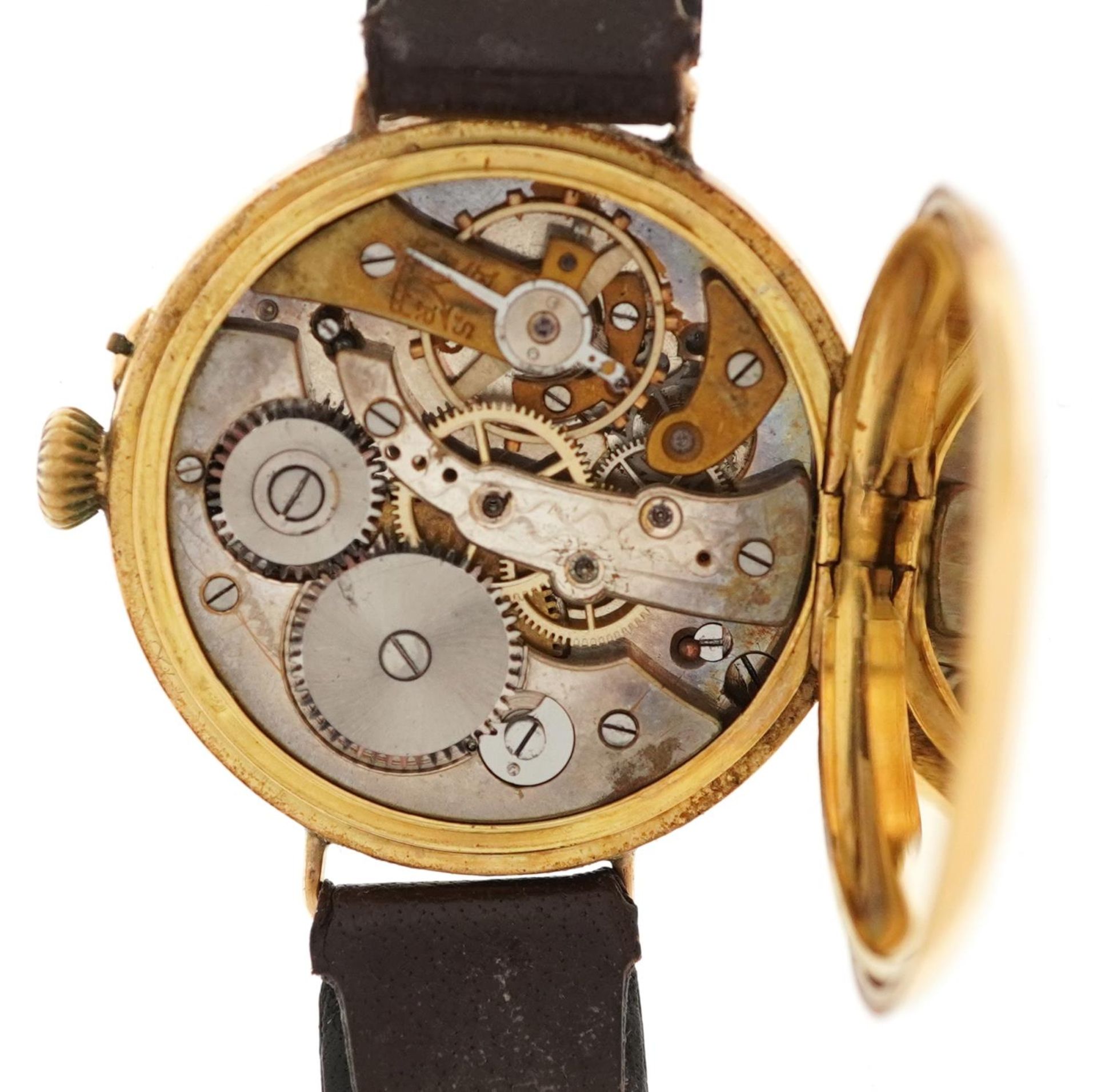 F Bachschmid, German 18K gold F Bachschmid Extra gentlemen's manual wind wristwatch having enamelled - Image 4 of 6