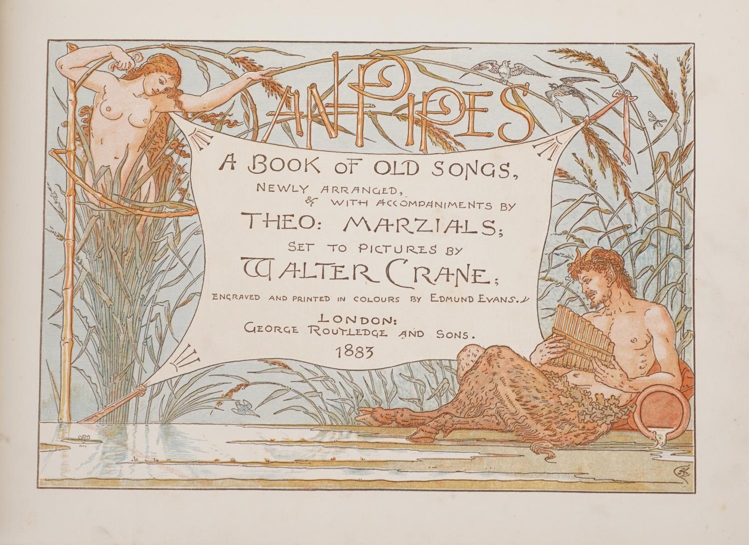 Pan Pipes, hardback book by Walter Crane published London George Routledge & Sons 1883 - Image 3 of 4