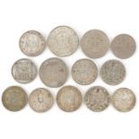 European coinage, some silver, including five reichs and one Dutch guilder, total 134g