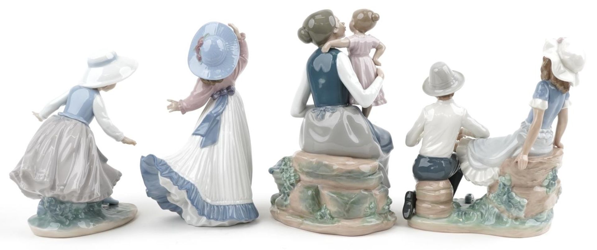 Four Nao figures and figure groups including Bandaged Foot and Mother with Daughter, the largest - Image 2 of 3