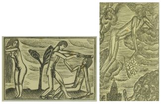 David Jones - Libellous Lapidum, two wood engravings, each inscribed St Dominic's Press Ditchling