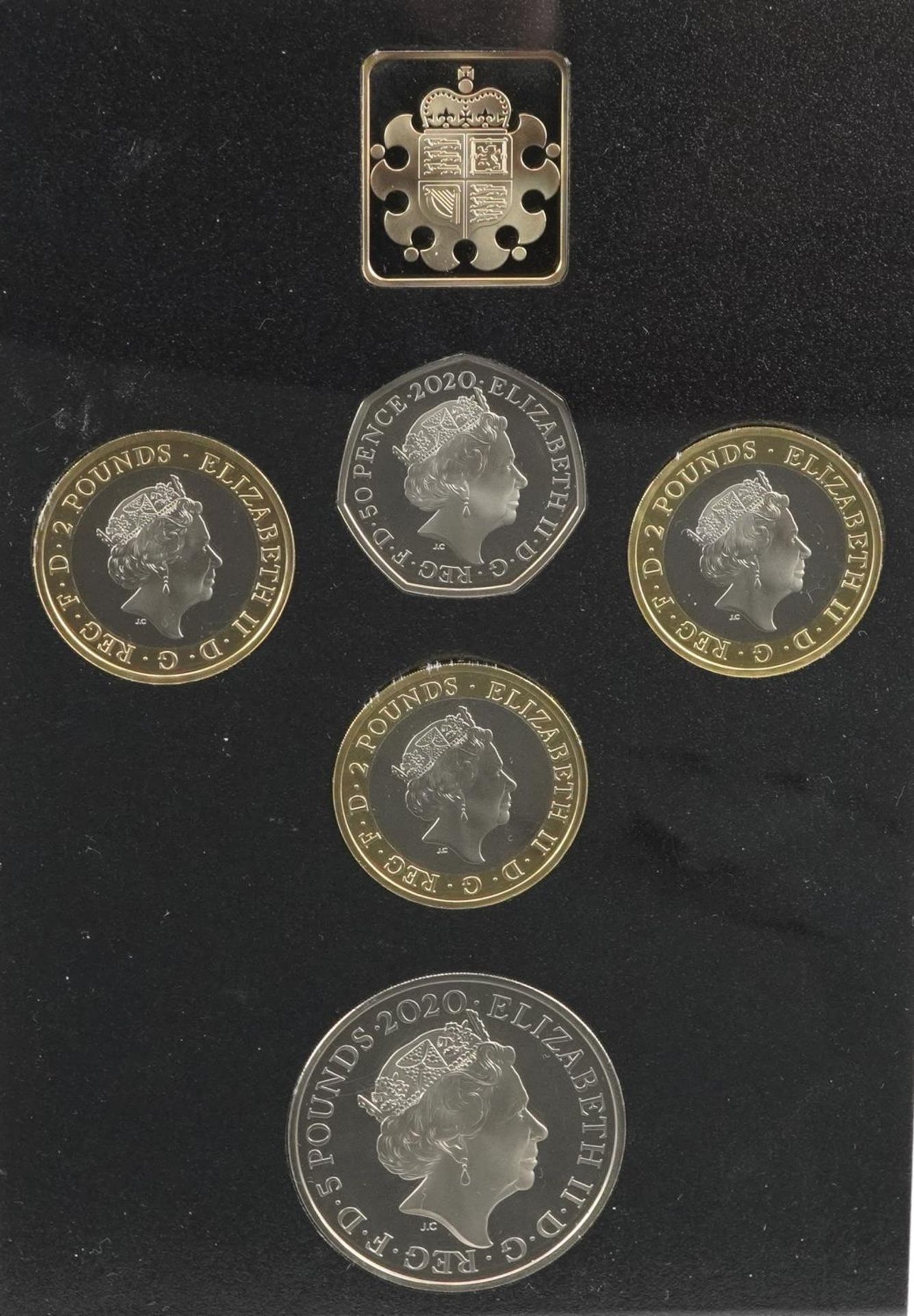 Elizabeth II 2020 United Kingdom proof coin set with fitted case, slip box and certificate, - Bild 5 aus 5