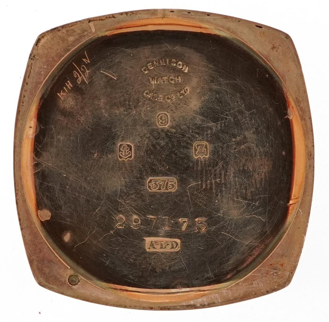 Waltham, gentlemen's 9ct gold manual wind wristwatch having enamelled and subsidiary dials with - Image 6 of 7