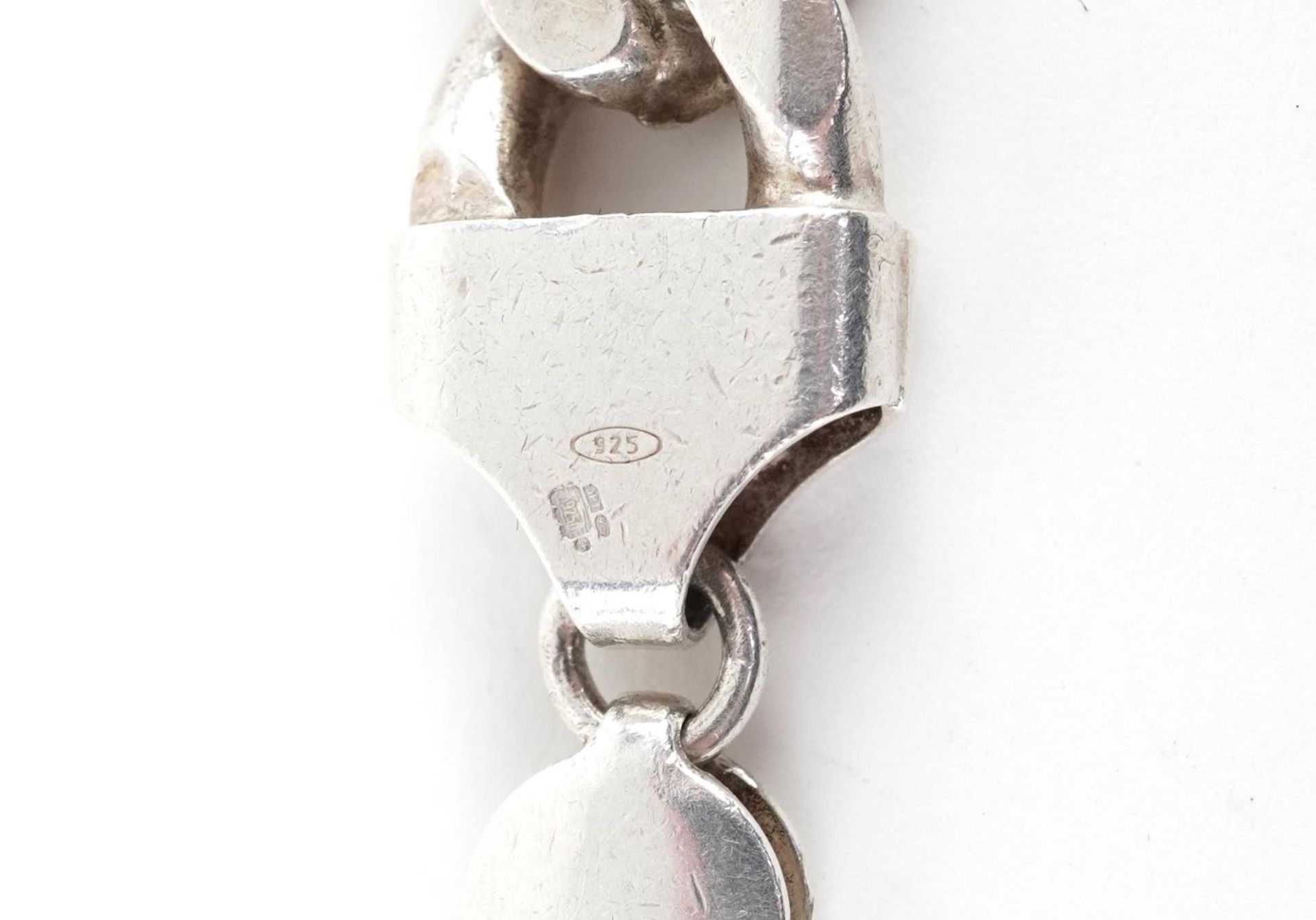 Gentlemen's heavy silver curb link necklace, 56cm in length, 162.5g - Bild 3 aus 3