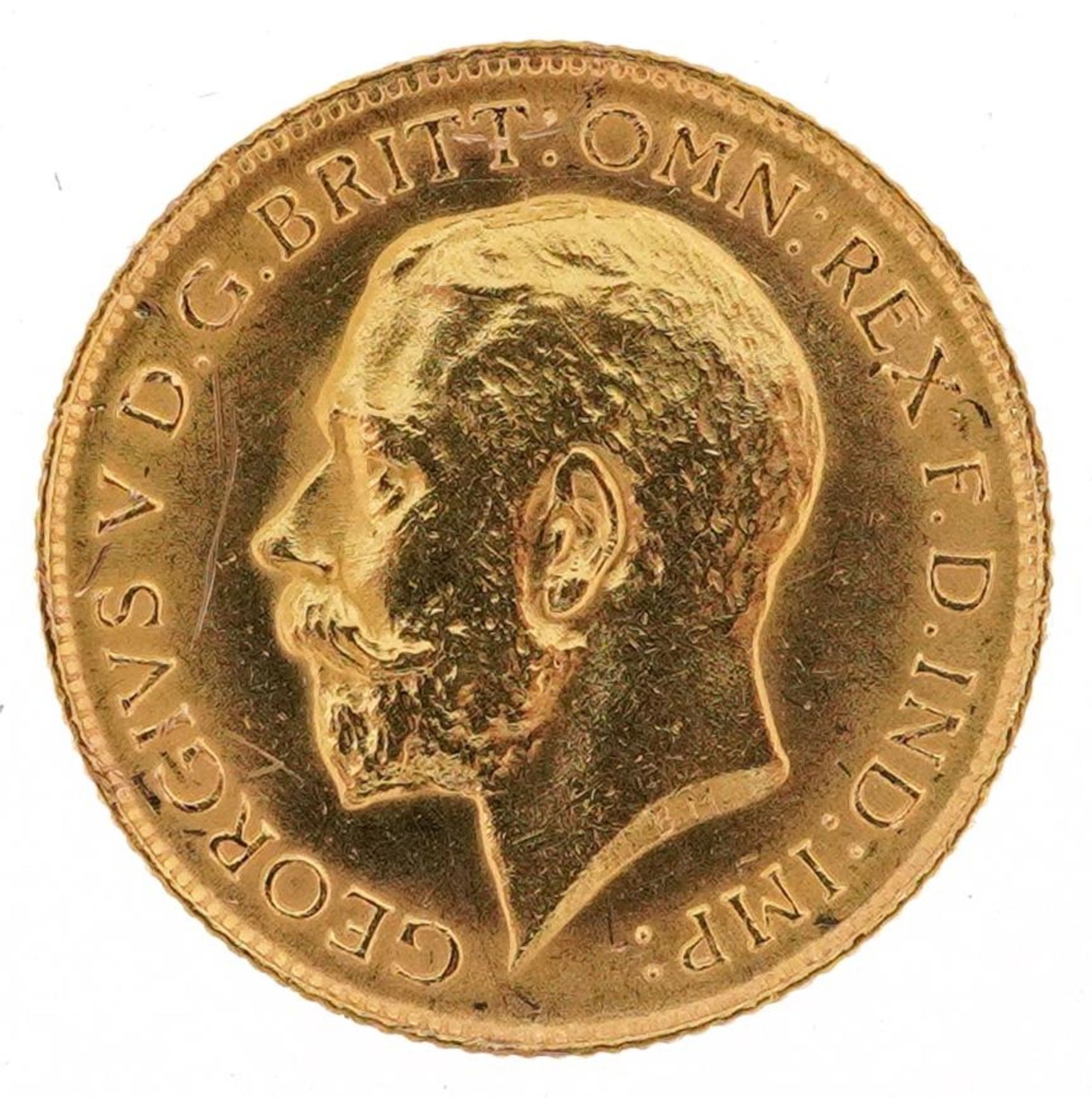 George V 1914 gold half sovereign - Bild 2 aus 3